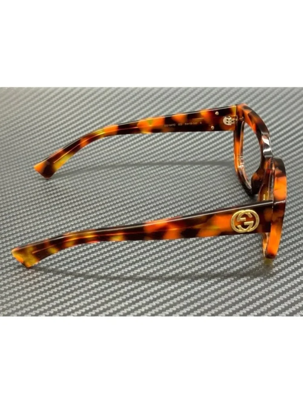 New Gucci Women Havana Brown Eyeglasses 53-18-140